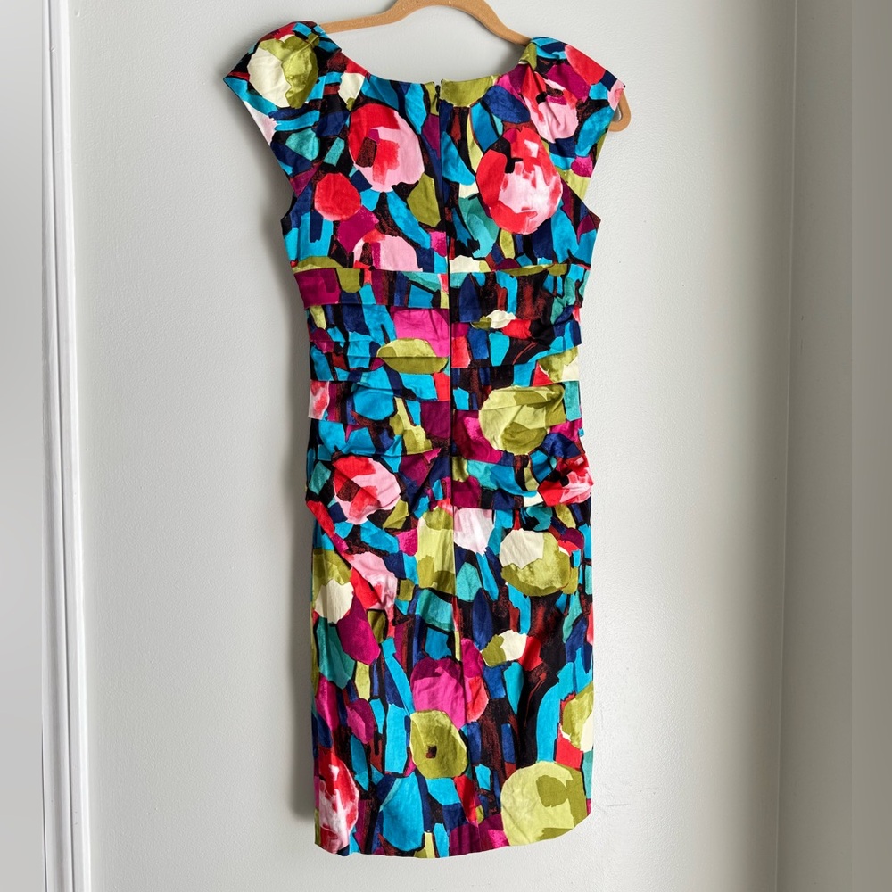 Suzi Chin for Maggy Boutique Colorful Floral Midi Dress - Picture 2 of 4